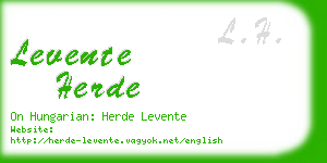 levente herde business card